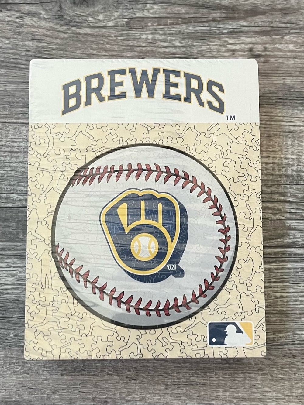 Iconic Puzzle Milwaukee Brewers Wooden Puzzle NEW!